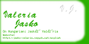 valeria jasko business card